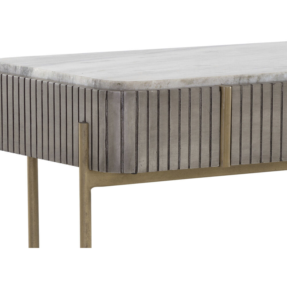 Mauro 46 X 20 inch Grey / Antique Brass Console Table